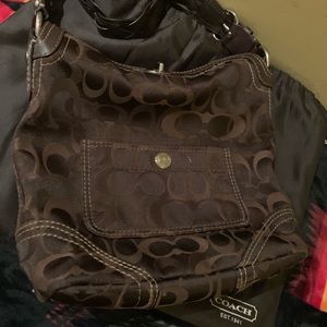 Chocolate colored coach purse